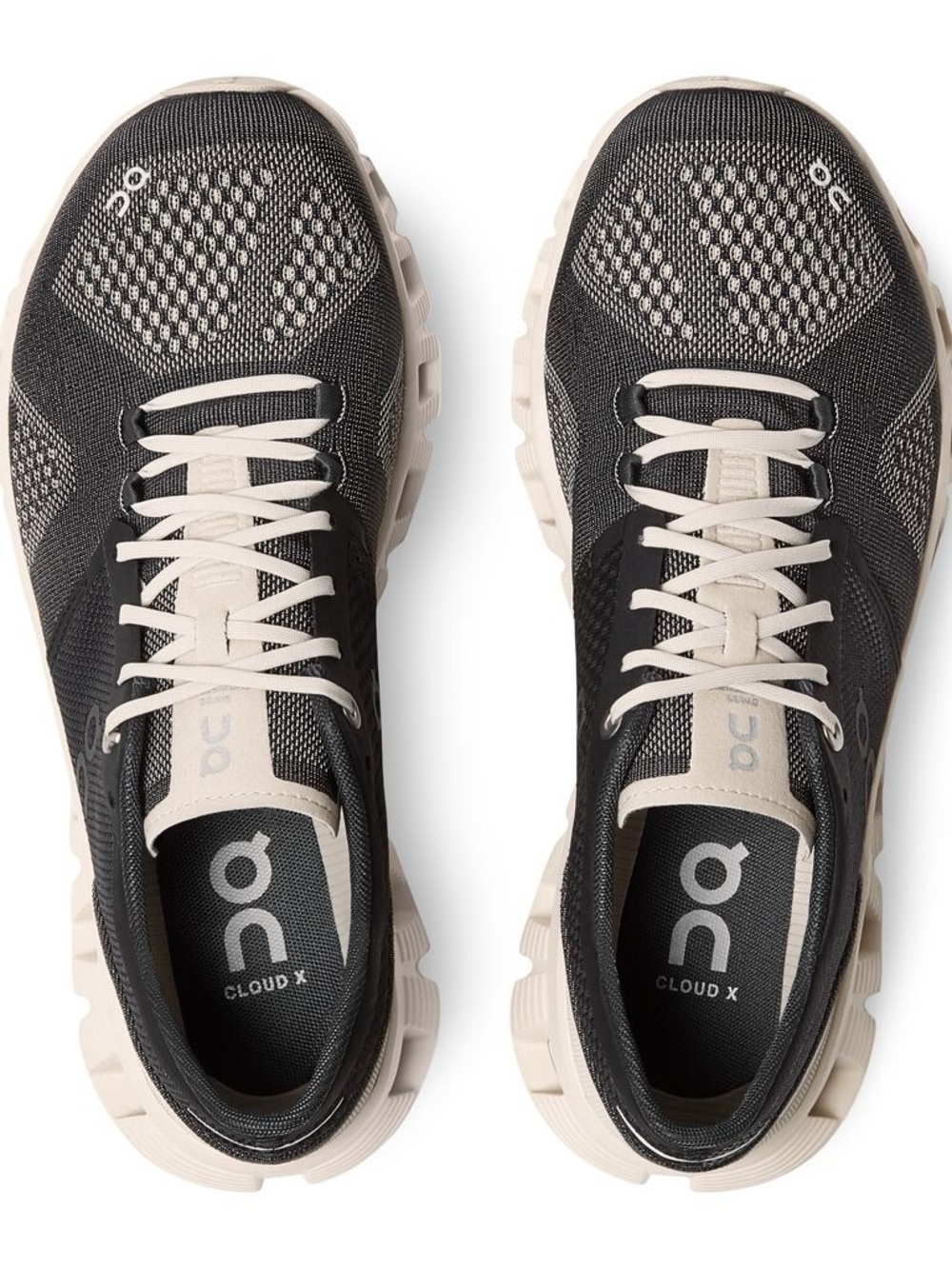 On Cloud X Women’s Athletic Shoes — Black & Pearl